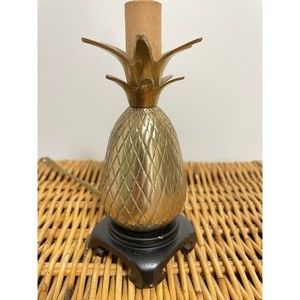 Vintage Brass Pineapple Lamp - Mid Century Modern - Pineapple Decor